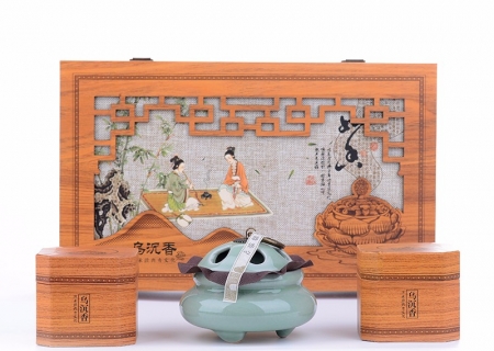 彬達(dá)烏沉香盤(pán)香禮盒套裝